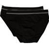 RAGNO Confezione 2 Slip Uomo Mutanda Strech Cotton Bipack Sport Articolo 60147P, 020KB Nero, 4-Quarta (EU M - F 3 - USA S - GB 34)