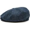 Sterkowski Coppola in Stile Peaky Style | 100% Harris Tweed Classico ed Elegante Design a 8 Pannelli Uomo | Berretto a Spina di Pesce Berretto con Visiera da Uomo Cappello Gatsby Blu/Nero 65 cm