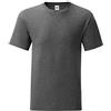 Fruit of the Loom Iconic T - Maglietta da uomo, taglia S - 5XL, confezione da 3 grigio scuro XXXL