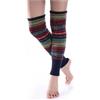 zfyanssee 1 paia di calze da donna a righe etniche a maglia di lana senza piedi al ginocchio calzini di Natale calzini di copertura del polsino dello stivale calzini, blu navy, Etichettalia unica