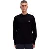 Fred Perry MAGLIA MAGLIONE UOMO K9601 198315 LANA 198 NERO ORIGINALE AI 2024