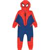 Marvel Spiderman - Tuta intera con cappuccio, per bambini, età 2-10 anni, colore: Rosso/Blu, Blu/rosso., 9-10 Years