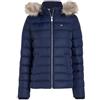 Tommy Jeans Donna Piumino Basic Hooded Down Jacket con Cappuccio, Blu (Dark Night Navy), XL
