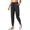 SANTINY - Pantaloni da jogging da donna con tasche e coulisse, pantaloni sportivi per allenamento, jogging e relax, Nero leopardato., M