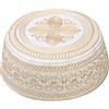 YJZQ Cappello da preghiera musulmana da uomo ricamato con teschio islamico per uomo Islam Cap Kufi Headwear