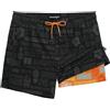 maamgic Costume da bagno da uomo da 12,7 cm, con fodera a compressione, 2 in 1, elasticizzato, ad asciugatura rapida, con tasche con cerniera, Nero grigio, X-Small