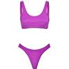 F**K Bikini Donna Top con Slip Americano Fisso Viola SW1807-PR