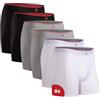 DANISH ENDURANCE Boxer Uomo in bambù Ultra Morbido, Mutande Boxer Bamboo Comodi, Traspiranti, 6 o 10 Paia, MC (2X Grigio, 2X Nero, 2X Bianco), M