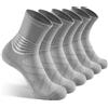 IRAMY Coolmax - Calzini a compressione per caviglia, da uomo, in esecuzione, per fascite plantare, sollievo per fascite plantare, 3 paia, Grigio chiaro, S