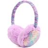 Pesaat Kids Knit Paraorecchie Scaldaorecchie pelosi invernali per esterno per ragazzi e ragazze 3-8 anni(Viola)