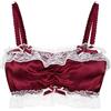 Satini Bralette Sissy Aderente in Raso, Rosso Vino, S