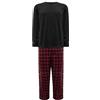 Nikaro Pigiama termico da uomo, in pile, caldo, comodo ed elegante, con coulisse