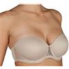 Selene, Reggiseno Donna a Fascia, con Coppe Pre-Formate, Ferretto e Trasparenze, Spalline Inseribili, Collezione Esmeralda, Colore Terra, Taglia 6C