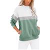 Cuptacc Felpa Donna Senza Cappuccio Maglietta Donna Girocollo Maglietta Maniche Lunghe Donna T-Shirt Donna Sportivo Top Mint S