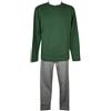 RAGNO Pigiama Uomo Interlock Caldo Cotone Invernale Manica Lunga Girocollo Articolo U838NQ, B04F Fantasia Bistro Green, Taglia 54