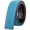 Vatee's Cintura di ricambio in vera pelle delle donne/uomini senza fibbia 32mm Larghezza 120cm Lunga Azzurro