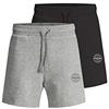 JACK & JONES JJIMORE Sweat Shorts 2PK MP Set di Pantaloncini, Dettagli della Scarpa: Confezione W Lgm - Comfort, S Uomo