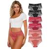 Hialegion Donna Biancheria Intima A Vita Alta Sexy Lace Panty Copertura Completa Plus Size Cheeky Pantiesmulticolor 6 Pack S-4XL