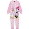 Disney Pigiama intero in pile, per bambine, prodotto ufficiale, con Minnie Mouse e Paperina, rosa, età 2-8 anni, rosa, 7-8 Years