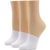 HUE Women's Cotton Toe Topper, 3 Pack