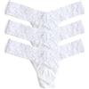 Hanky Panky Low Rise Thong - Mutande Donna in Pizzo Elasticizzate, Set 3 Pezzi, Tanga Donna Comodi e Colorati a Vita Bassa - Slip Donna Cotone e Nylon, Lingerie per Completo Intimo Donna, Taglia Unica