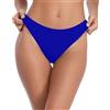 NLAND Slip da Bikini Perizoma Donna Sexy Nuoto Costume da Bagno Tanga Brasiliano Bikini Bottom Vita Bassa Spiaggia (Blu,S)