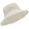 Zylioo XS/S/M/L/XL/XXL/3XL Cappello da pescatore reversibile per testa grande/piccola, cappello da pesca con protezione solare sfrangiato, cappello a secchiello UV/UPF 50+, beige., S/M