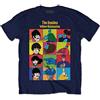 The Beatles Kids T-Shirt: Yellow Submarine Sub Characters (Navy Blu)