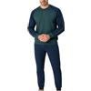 Navigare Pigiama da Uomo in Cotone Interlock Art. 841910 Verde Abisso XXL
