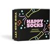 Happy Socks 2-Pack calzini champagne, colorati e divertenti, scatole regalo per feste