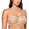 DELIMIRA Reggiseno Senza Spalline Senza Imbottitura | con Ferretto, Taglie Forti, per Donna