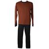 RAGNO Pigiama Uomo Interlock Caldo Cotone Invernale Manica Lunga Collo Serafino Pantalone e Maglia con Polsini Articolo U956N1