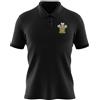 Purple Print House Polo da uomo ricamata con logo Principe di Galles, da rugby, Cymru, Welsh Nations, tifosi, Nero , 4XL