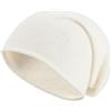 Villand Cappello Slouchy in Cashmere al 100% per Donne, Morbida Cuffia in Cashmere Calda per Signore (Bianco)