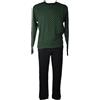 RAGNO Pigiama Uomo Interlock Caldo Cotone Invernale Manica Lunga Collo Serafino Pantalone e Maglia con Polsini Articolo U956N1, C25F Fantasia Trekking Green cravatier, Taglia 52