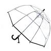 Chesoon Ombrello trasparente per bambini con cupola antivento trasparente POE Canopy Apertura automatica Ombrello leggero,Nero
