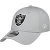 New Era Cappellino 9Forty Raiders Side PatchEra Berretto Baseball Curved Brim cap Taglia Unica - Grigio Chiaro