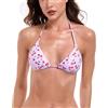 RELLECIGA Costume Donna Reggiseno Bikini Top Classico a Triangolo Cherry S