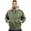 Brandit MA1 Sweat Hooded Jacket, Color: oliv+grey, Size: 6XL