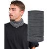 Basic Sense Scaldacollo multifunzionale in cotone ricco di sport Snood scaldacollo ghetta, Grigio scuro, M