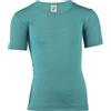 Engel, T-Shirt Bambini, 70% Lana Biologica, 30% Seta (3 Anni, Martin Pescatore)