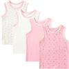 Lohhbve 4 Pack Bambini Classic Solid Camisole Undershirt per 2-10 Anni Ragazze del Bambino Cotone Racerback Tank Top Multipack
