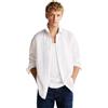 Tommy Hilfiger Uomo Manica Lunga Casual Lino Button Down in Regular Fit Manica Lunga Casual Lino Button Down in Regular Fit, Optic White, L