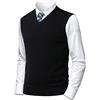 Herothorn Maglione Panciotto Gilet Canotte Sweater Felpa da Uomo Lavorato a Maglia Senza Maniche Smanicato Pullover Maglieria Panciotto