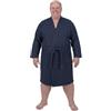 ADAMO Accappatoio lungo a nido d'ape, da uomo, serie JADON, taglia XXL fino a 12XL, blu navy, XXXXXXXXXXL