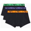 Emporio Armani Stretch Cotton Bold Monogram 3-Pack Trunk, Boxer Uomo, Multicolore (Marine-Marine-Marine), S