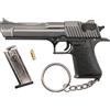 Zhongren Tactical Mini Pistola Keychain 1:3 Metal Shape con Parti Mobili Realistico Gun Model Pendant Bag Charm per Uomini Army Fan Gift