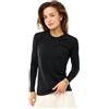 Merino.tech Maglia Lana Merino Donna - 100% Intimo Termico Lana Merino | Maglia donna a maniche lunghe, girocollo/V/U, per sport e outdoor, traspirante, ad asciugatura rapida, delicata