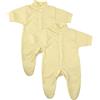 BabyPrem Prematuro Preemie Tiny Baby Clothes 2 tutine in cotone Baby Grow 0,5-1,4 kg 3-2,3 kg 2,3-3,6 kg limone bianco, Limone, 44-50