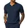 PJ PAUL JONES Polo da uomo a maniche corte, vestibilità normale, da golf, estiva, maglia a maniche corte, polo, Blu scuro, S